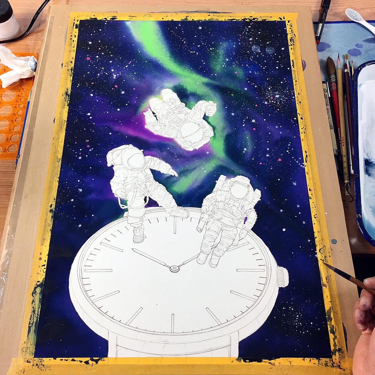 葱二的星空幻想（图ZNzkyMDk2MjA=） - 商业插画 - 站酷设计师超超的青葱原创素材 - 站酷ZCOOL