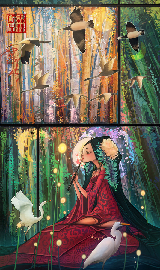 重力与漂浮（图ZMjY5Mjg2ODA0） - 艺术插画 - 站酷设计师森林数字艺术莫娜原创素材 - 站酷ZCOOL