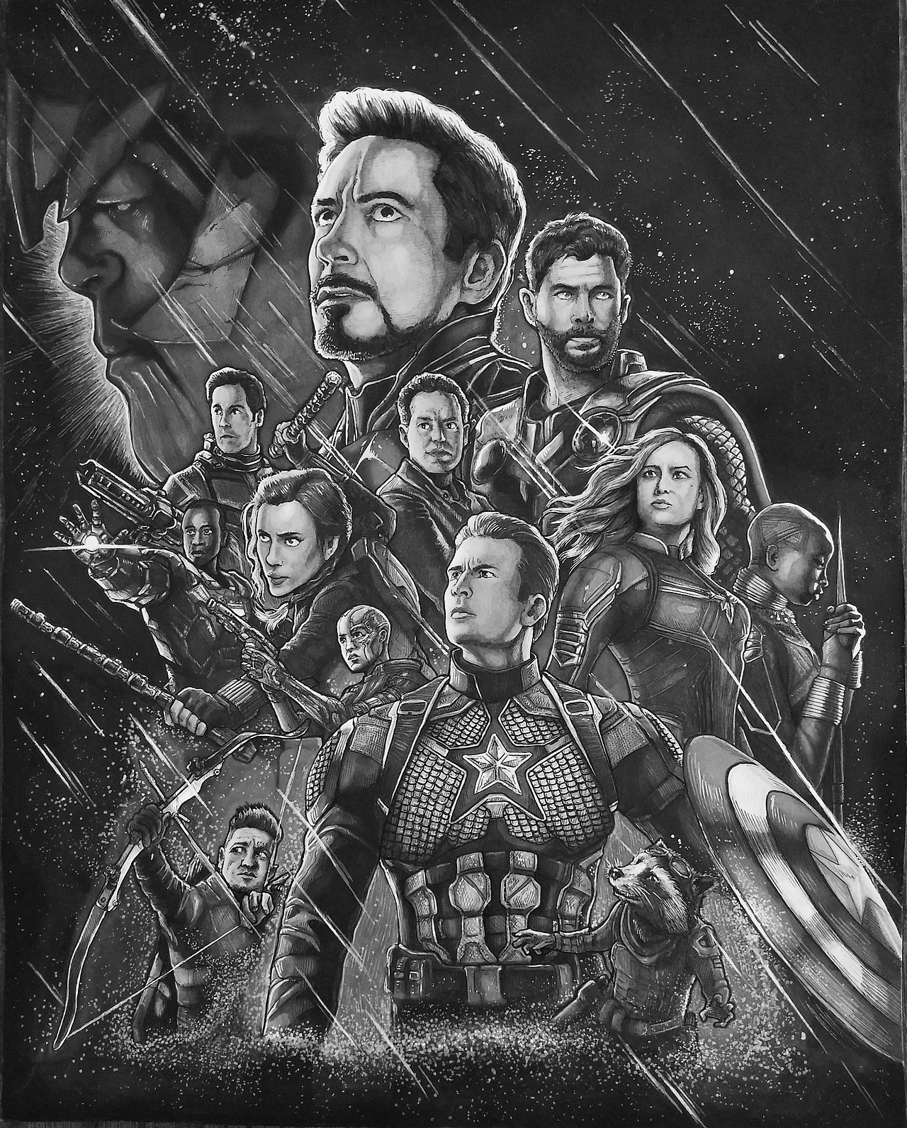 复仇者联盟4海报(马克笔练习)