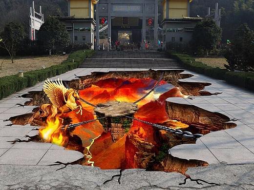 景区3D立体画手绘