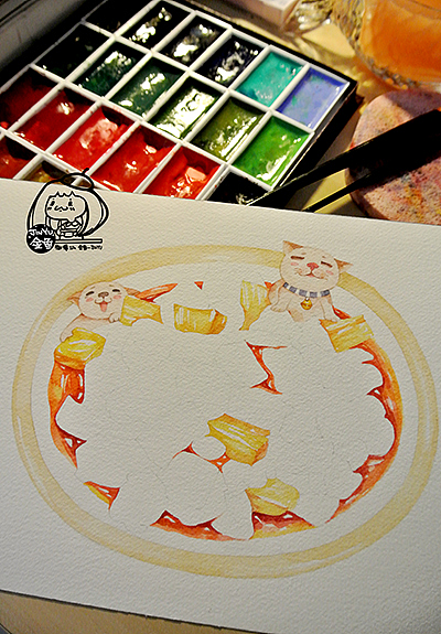 金鱼手绘美食——酸酸甜甜菠萝咕噜肉