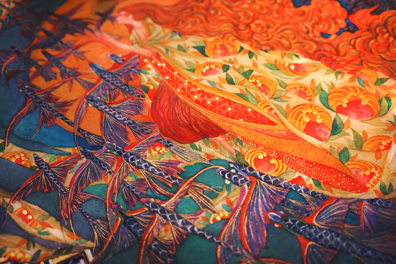 《玄荒登天谱.飞鱼扶摇-道化姬》白中南颜彩-人川集（图ZMTQzNDk5NDY0） - 艺术插画 - 站酷设计师白中南原创素材 - 站酷ZCOOL