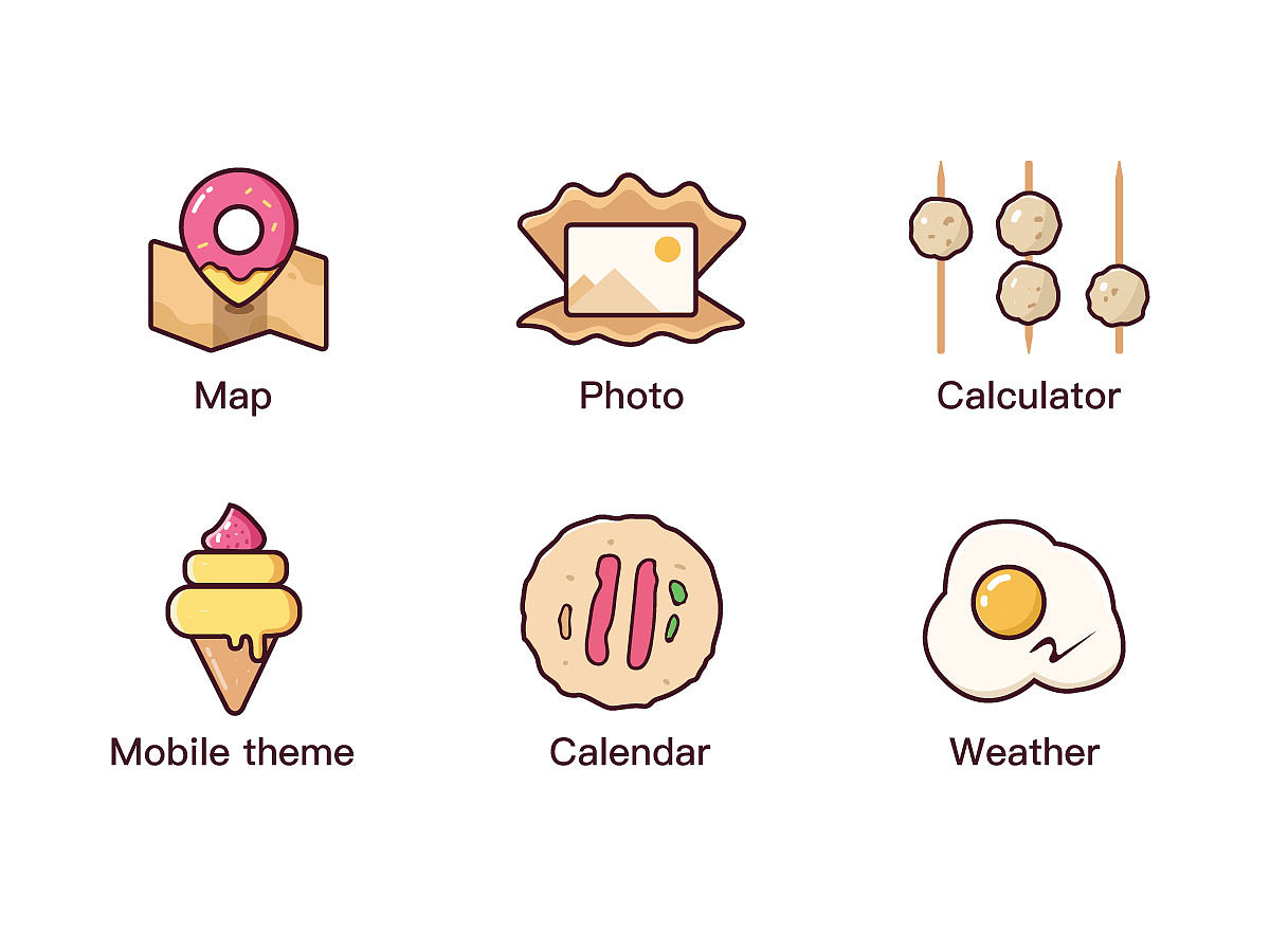 UI手绘风格图标