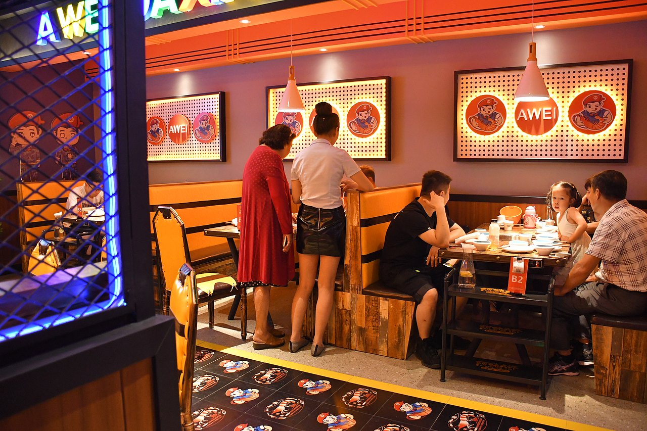 成雄海餐饮旗下阿味大虾火锅连锁品牌店面用餐纪录