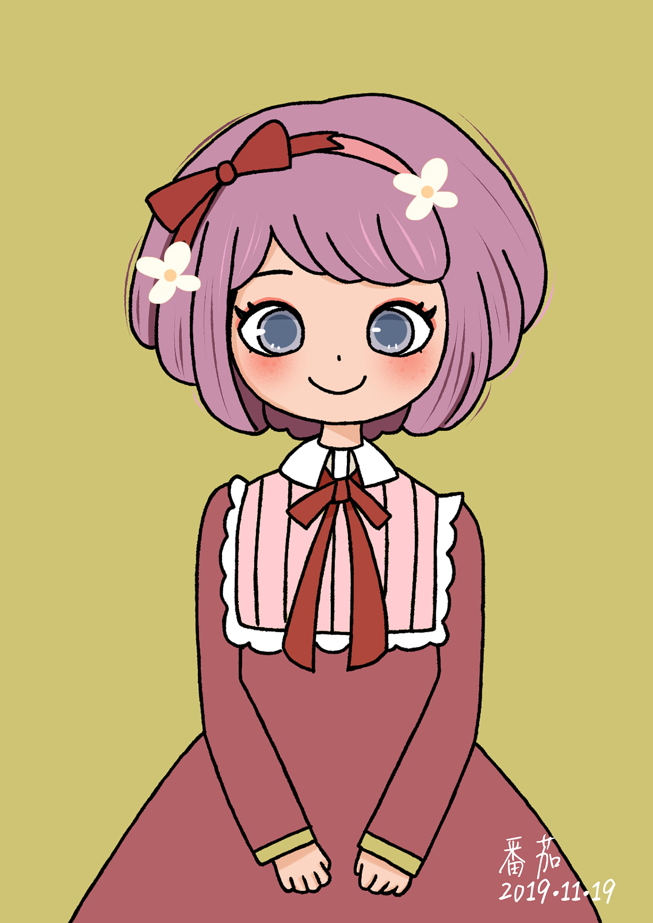 可爱 卡通 女孩 人物 动漫 植物