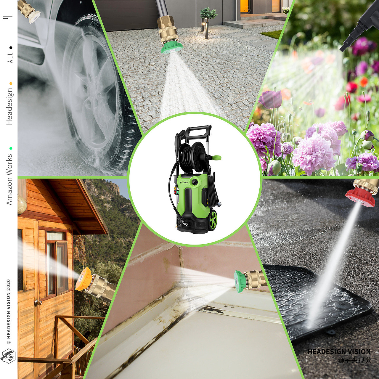 洗车器产品拍摄_主图设计_A+页面设计-狮子头视觉