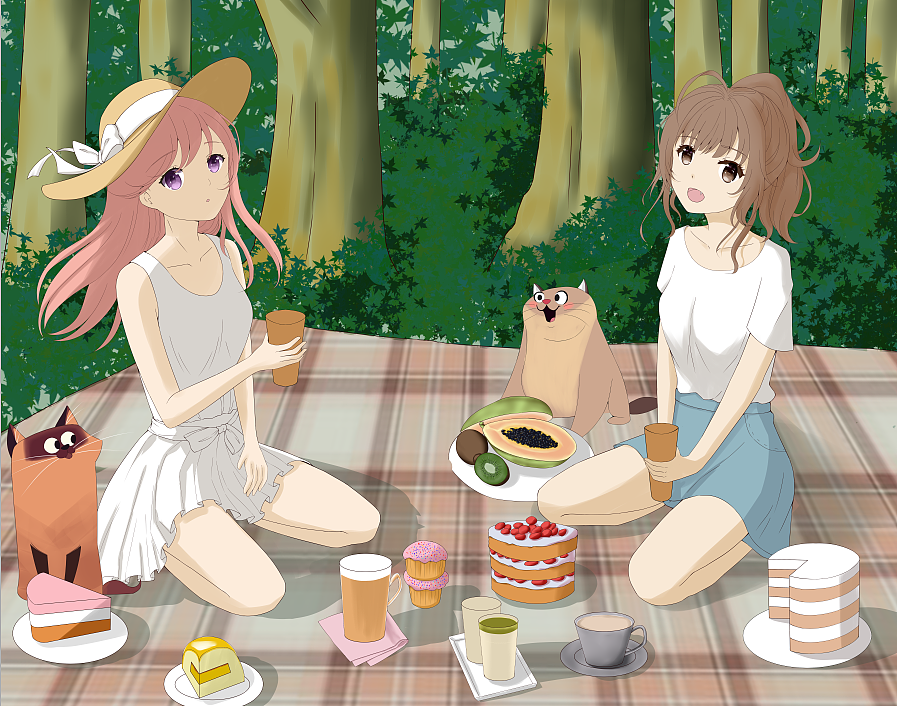 周末一起郊外野餐啊|动漫|单幅漫画|z45663203 - 原创作品 - 站酷