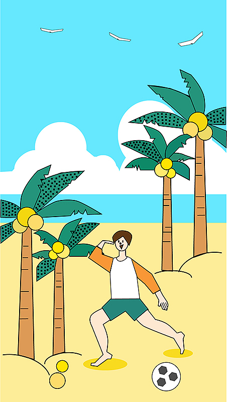 夏日清风-首次插画作品分享（图ZMjE4OTEyMTgw） - 创作习作 - 站酷设计师慢爬蜗牛原创素材 - 站酷ZCOOL