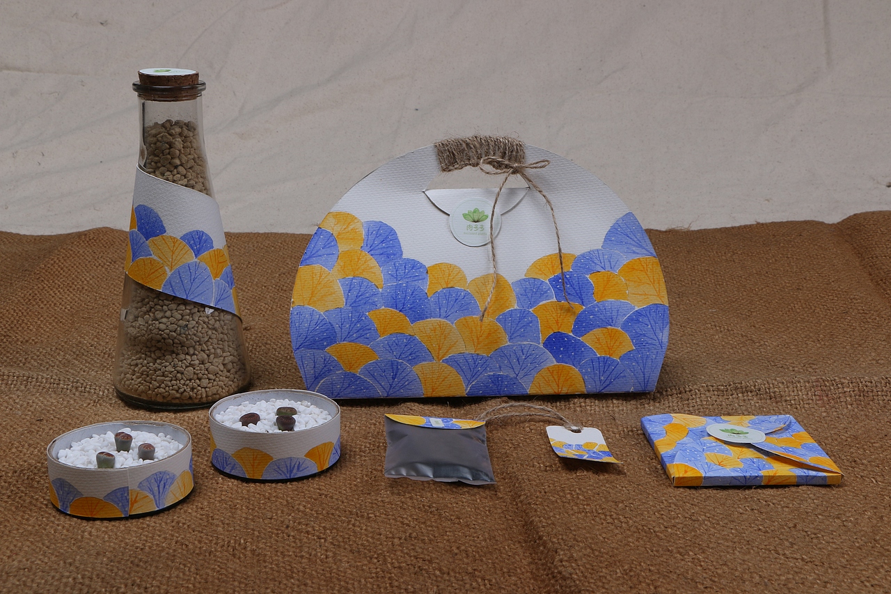 纯手绘多肉植物包装