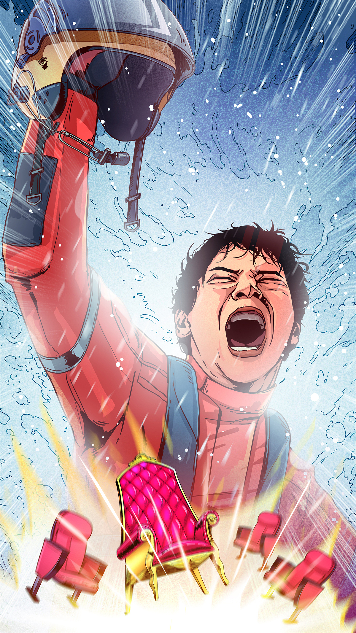 北京移动咪咕紧急救援插画海报