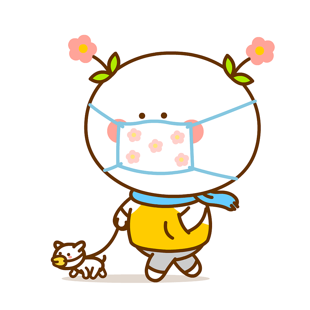 出门记得带口罩哦~二花 桃小仙