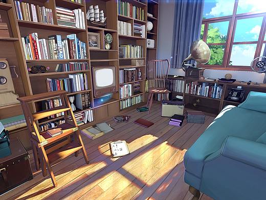 客厅（个人主页-ZNDc5NTM1NTY=） - 商业插画 - 站酷设计师海盐帝原创素材 - 站酷ZCOOL