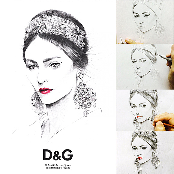 Dolce & Gabbana-Queen（图ZMzI4MzM4ODg=） - 商业插画 - 站酷设计师饭煮豪原创素材 - 站酷ZCOOL