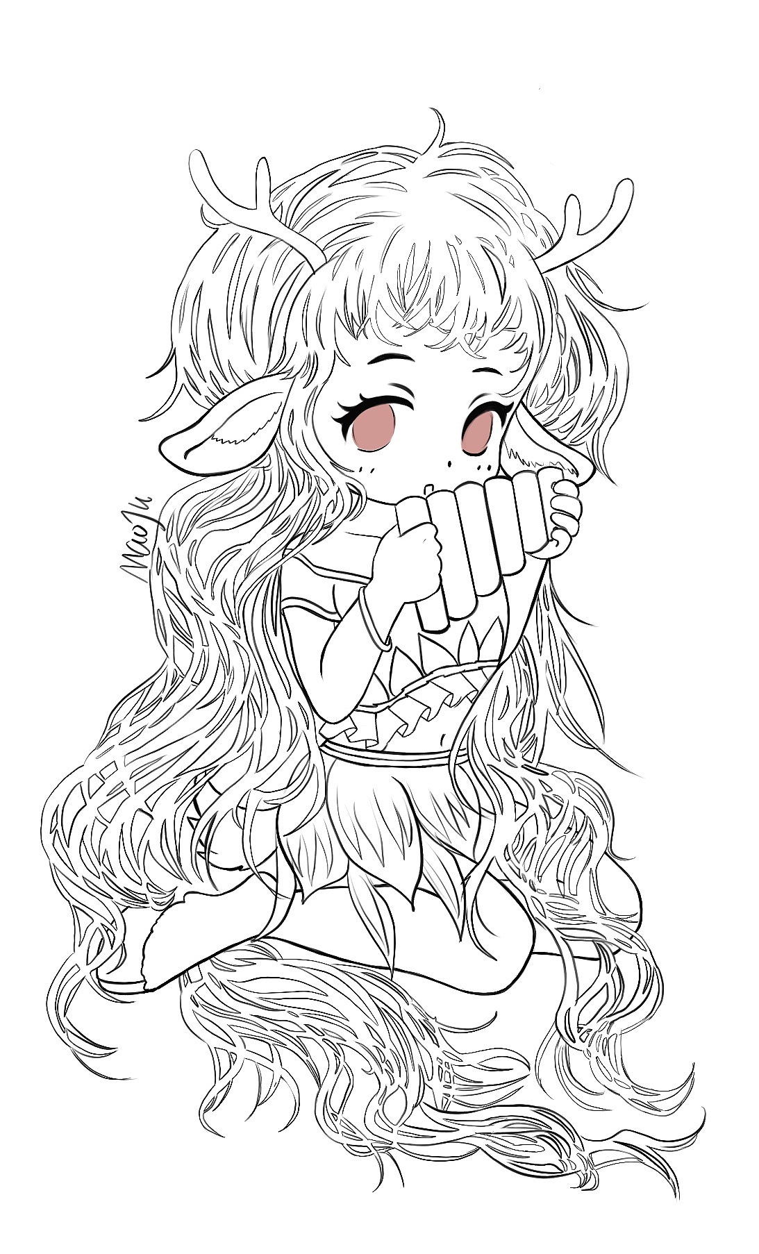 小鹿女|插画|创作习作|猫橘小小_原创作品-站酷(zcool)