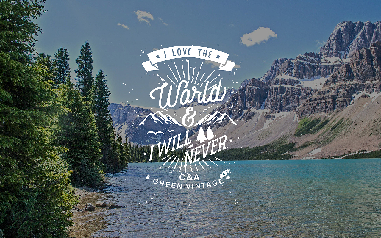 #C&A复古环保Tee# #I LOVE THE WORLD & I WILL NEVER（图ZMTEwOTgzNDAw） - 图案 - 站酷设计师Blue_sam原创素材 - 站酷ZCOOL