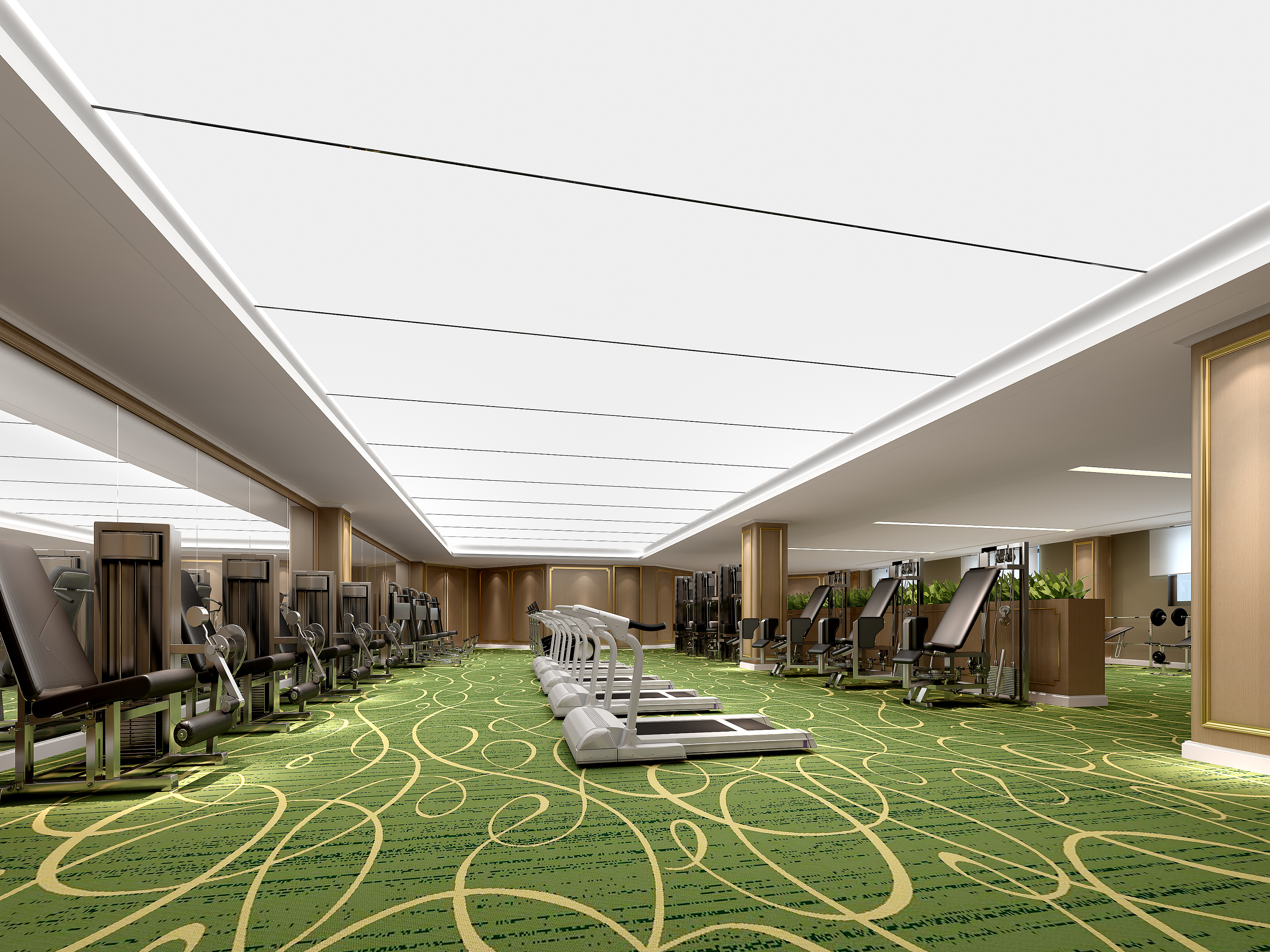 现代健身房 - 效果图交流区-建E室内设计网