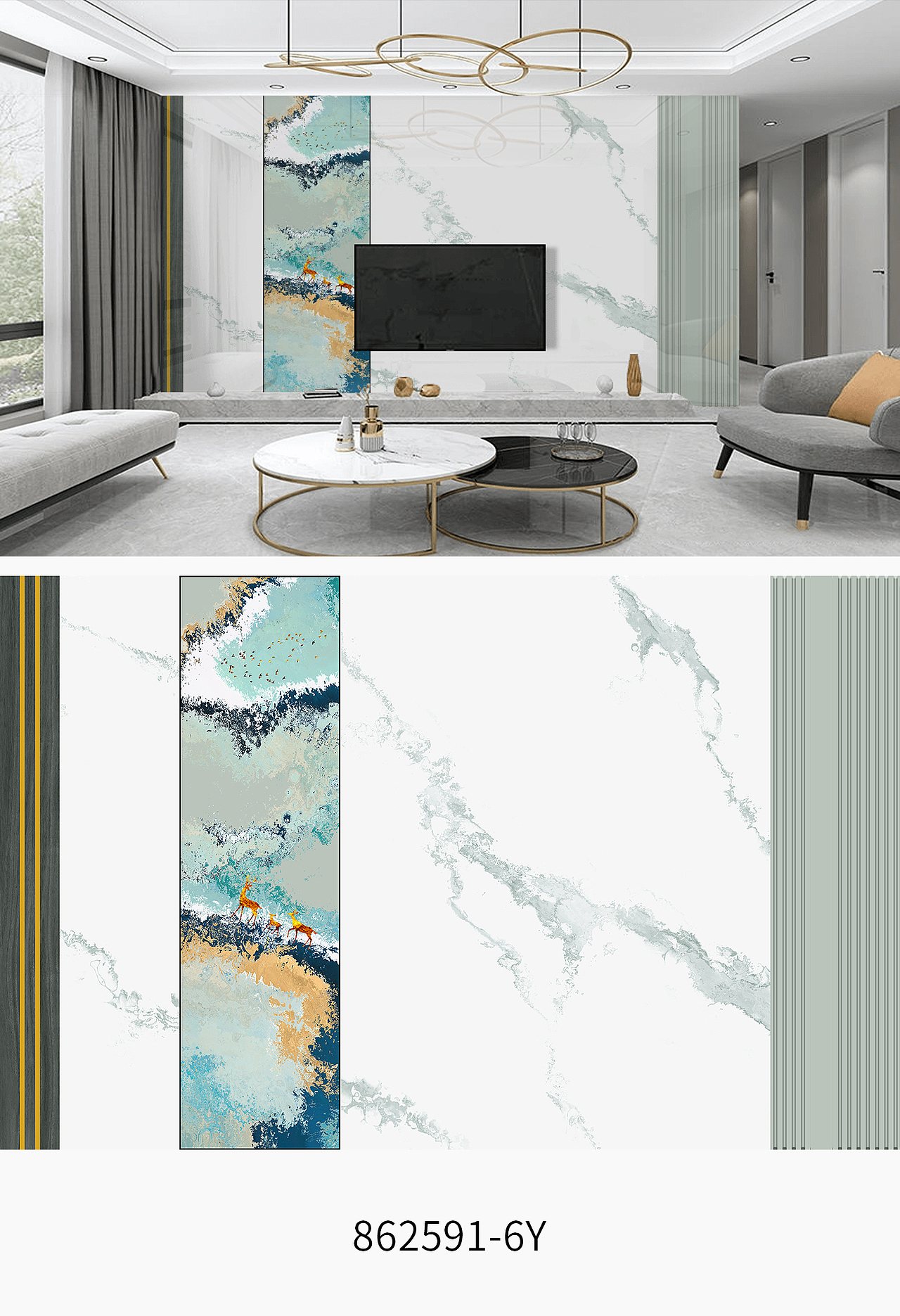 现代北欧莫兰迪绿植整体电视沙发背景墙（图ZMjY5NjQzMjIw） - 家装设计 - 站酷设计师宋图网原创素材 - 站酷ZCOOL