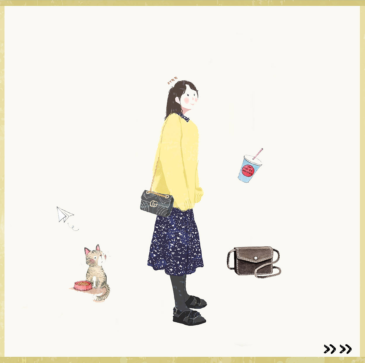 春日元气穿搭（图ZMTAxODY2NTky） - 商业插画 - 站酷设计师是丸子啊原创素材 - 站酷ZCOOL