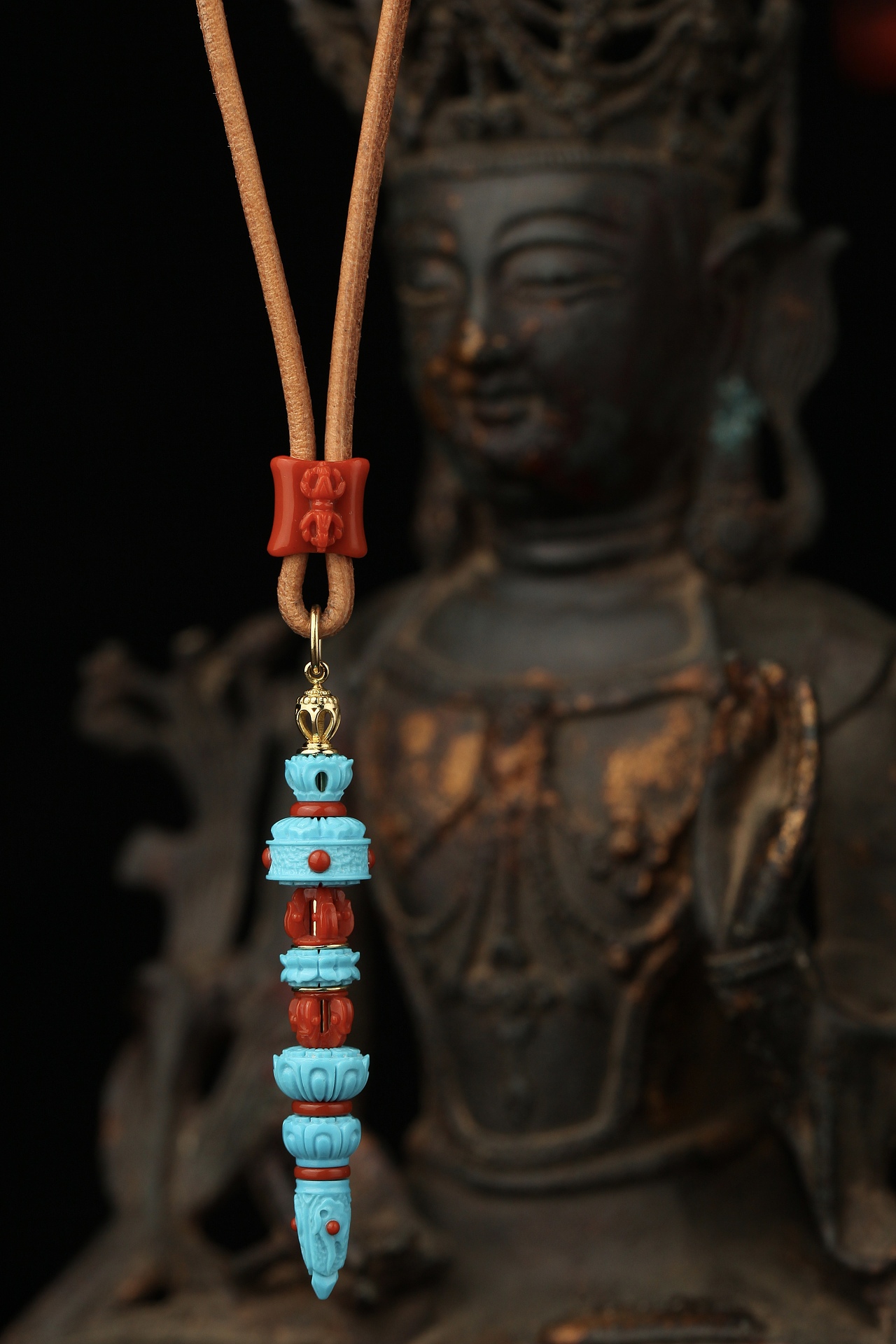 藏传金刚杵南红绿松石榫卯拼接（图ZMTg4Mzg2MTAw） - 工艺品设计 - 站酷设计师器度艺术原创素材 - 站酷ZCOOL