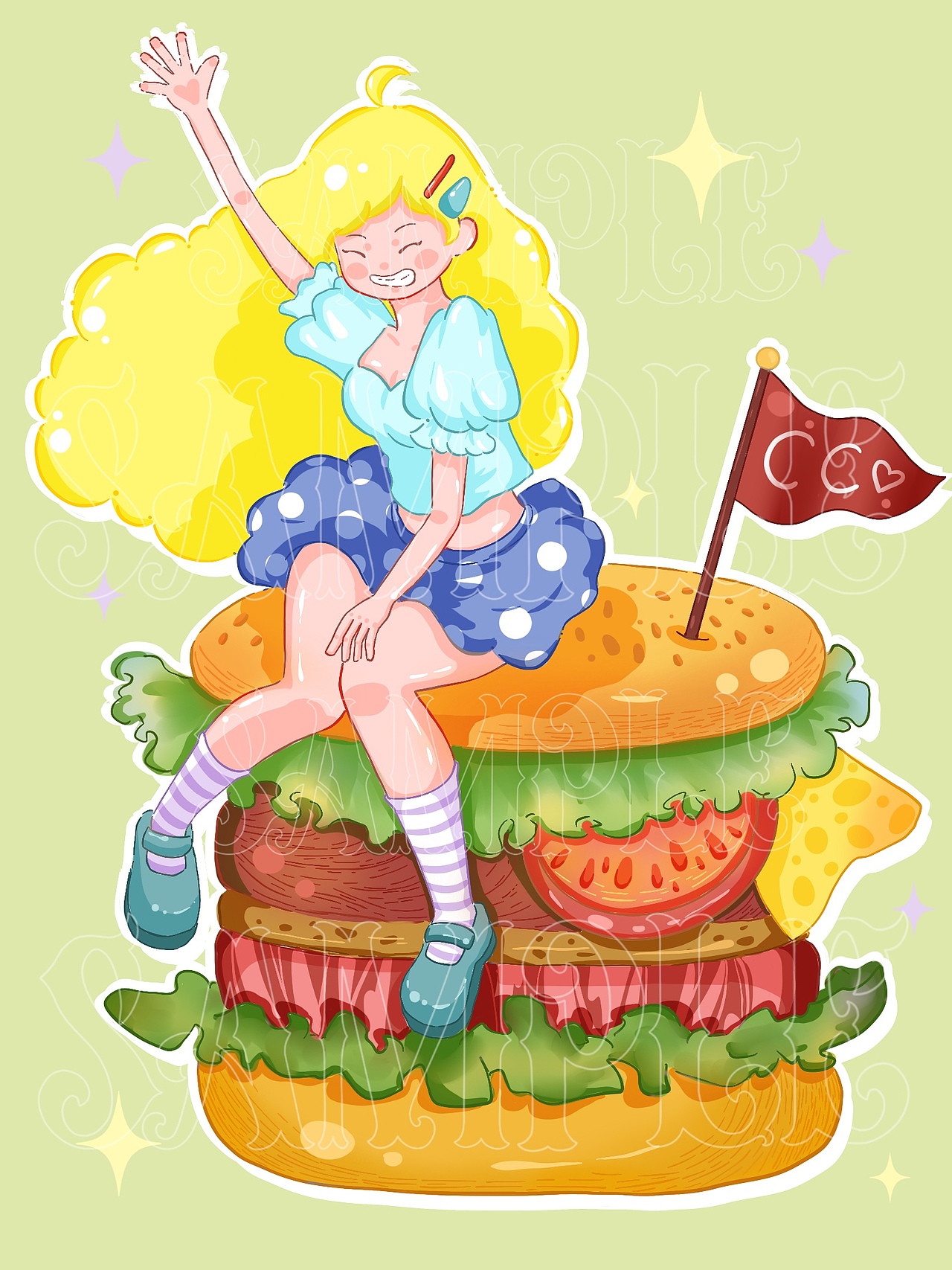 漢堡小姐（圖ZMjMwMjgxNzAw） - 創(chuàng)作習(xí)作 - 站酷設(shè)計(jì)師LIUCCw原創(chuàng)素材 - 站酷ZCOOL
