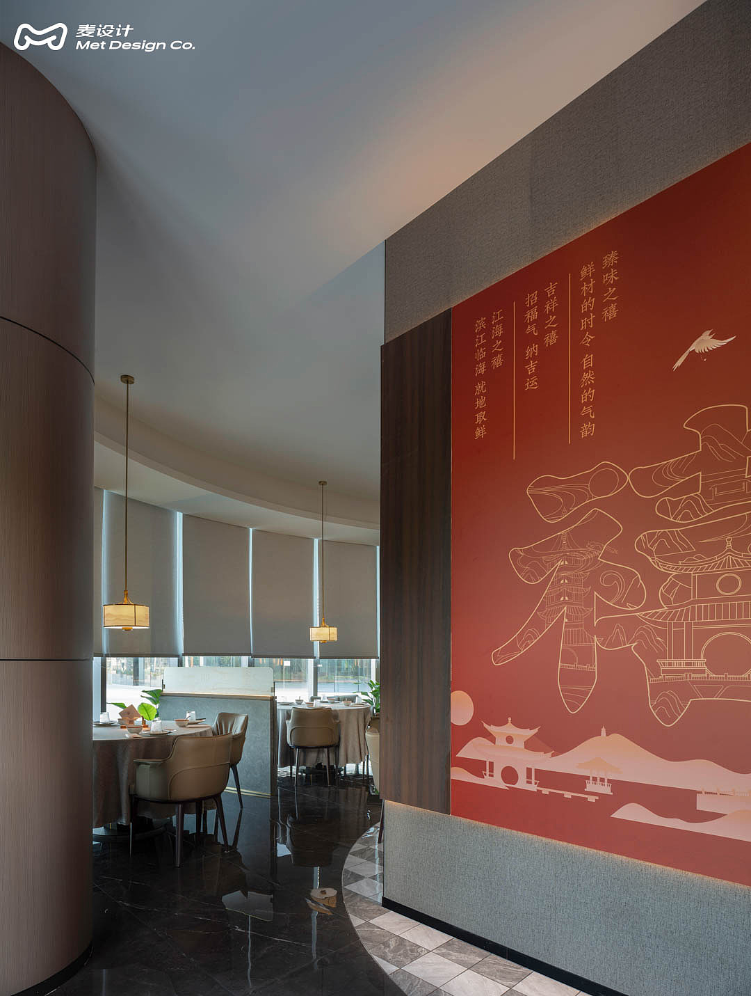 【全案作品】云禧荟｜精致淮扬菜 600㎡品质宴请中餐厅（图ZMzQ5OTk1NzA0） - 酒店餐饮设计 - 站酷设计师无锡麦设计原创素材 - 站酷ZCOOL
