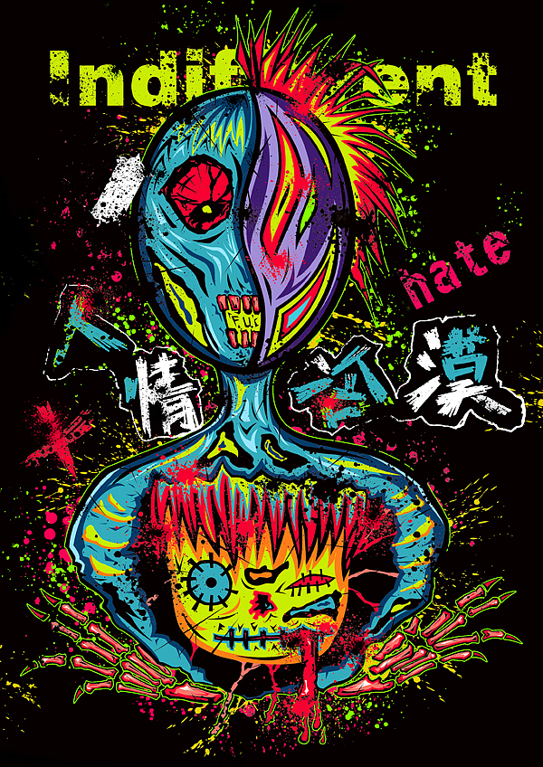 【我厌恶】系列插画（图ZMTA3ODY5NTY=） - 创作习作 - 站酷设计师chapel陈原创素材 - 站酷ZCOOL