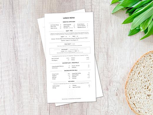 Menu Design 菜单设计