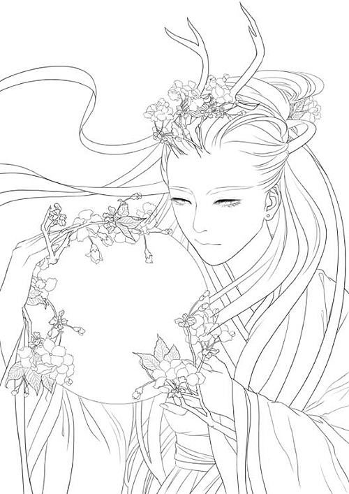 鹿女--附过程|插画|创作习作|新瓦肯星_原创作品-站酷zcool