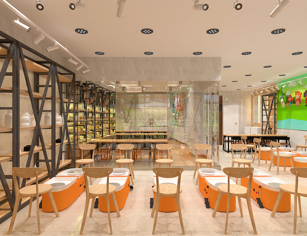 手工陶艺店装修布局展示