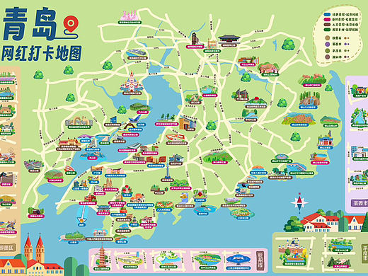 青岛手绘地图绘制过程（干货分享）