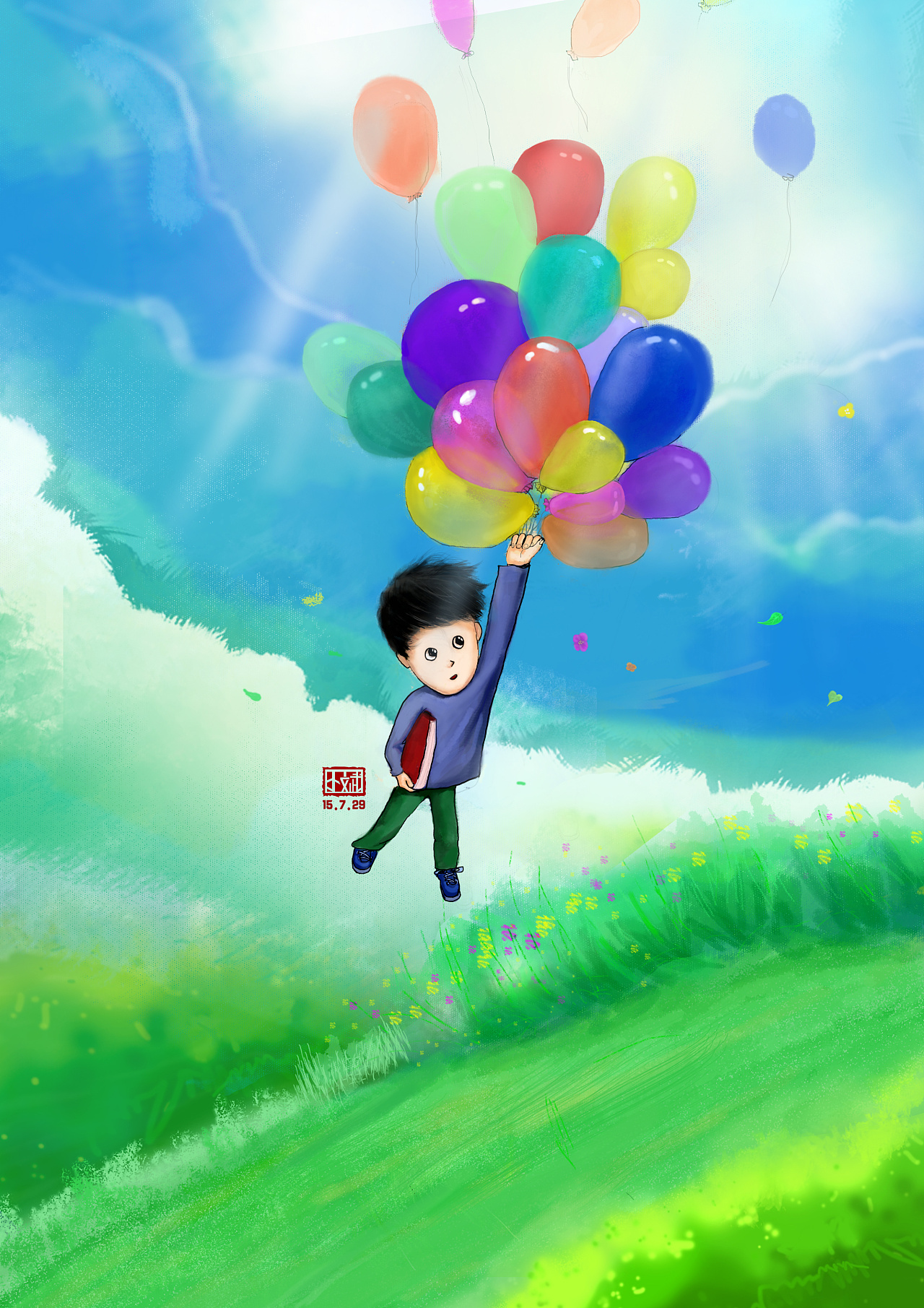 手绘涂鸦气球和云彩矢量集插画图片素材_ID:130711613-Veer图库
