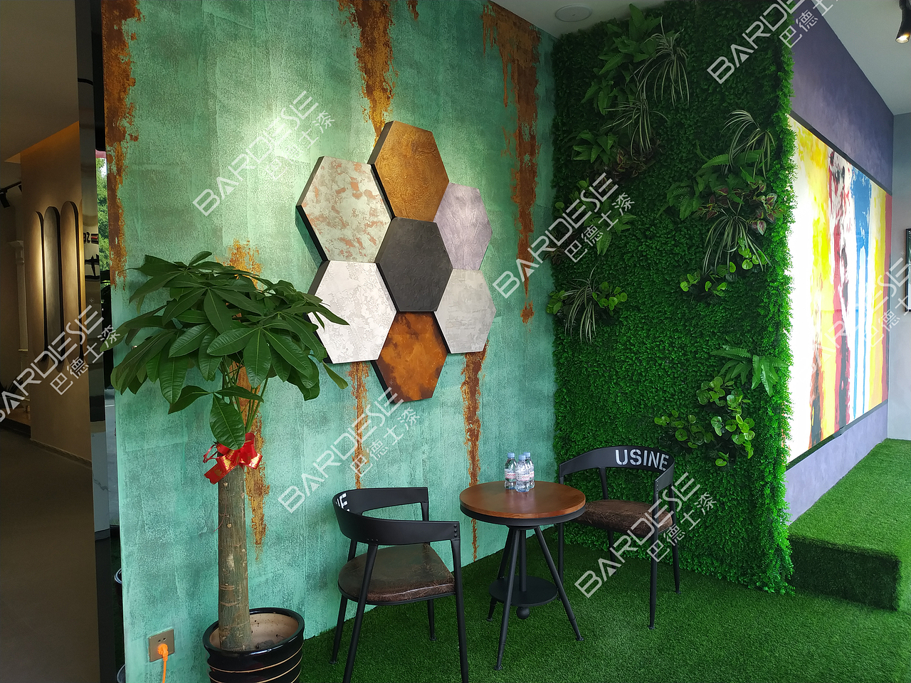 巴德士艺术漆衡阳店-艺术漆门店实景展示