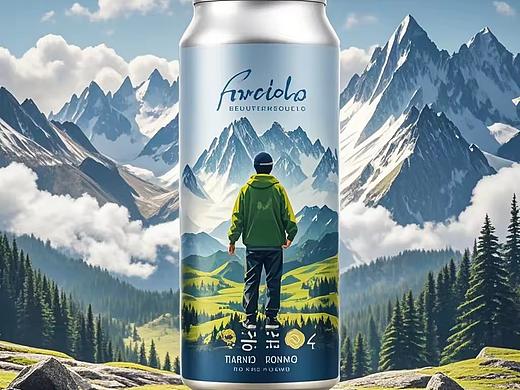 以山為主題的啤酒罐包裝（個人主頁-ZNzAzNDA2NzI=） - 包裝 - 站酷設(shè)計師阿基里德原創(chuàng)素材 - 站酷ZCOOL