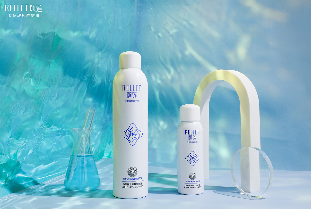 水绿的光影颐莲产品拍摄