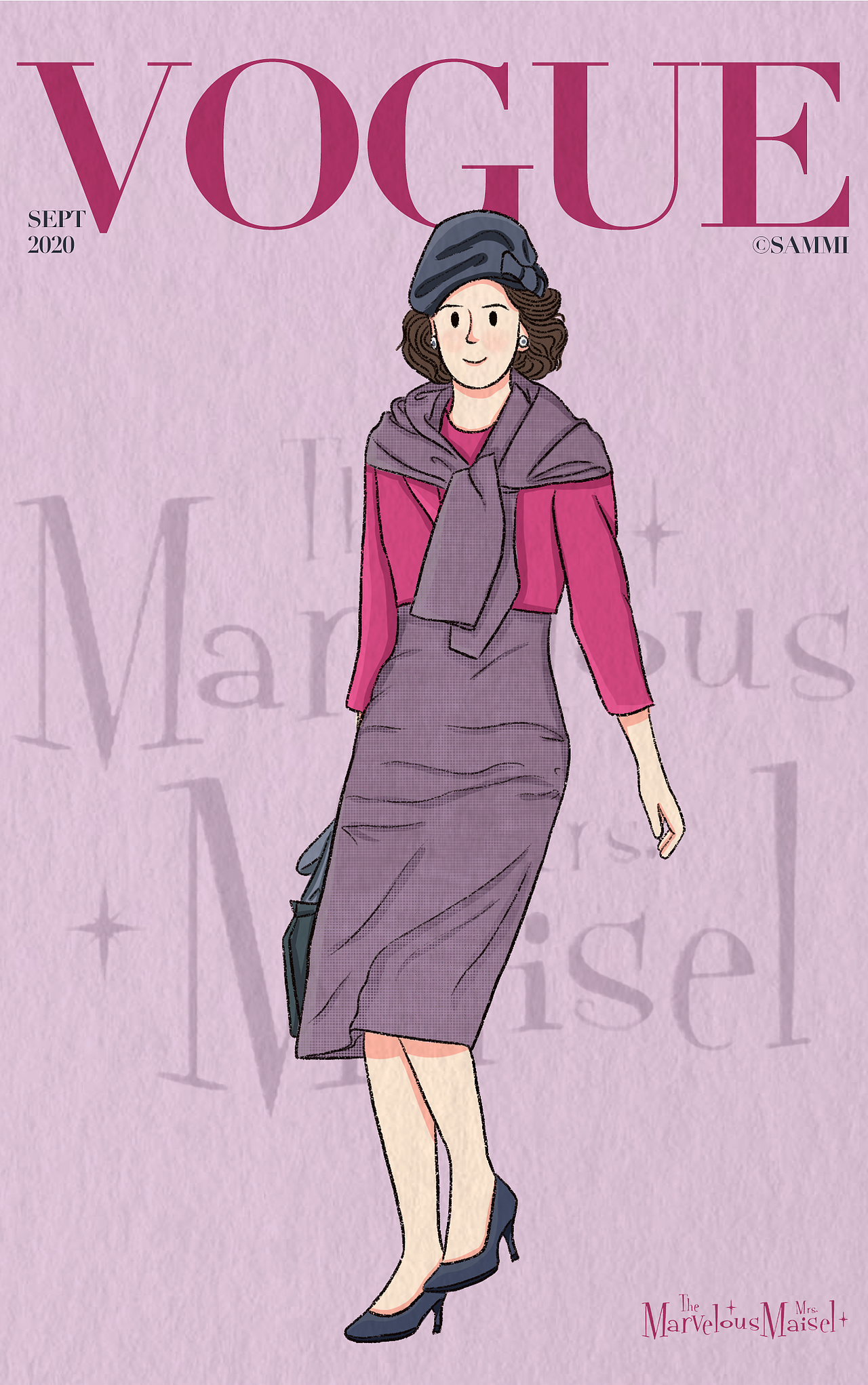 了不起的麥瑟爾夫人（圖ZMjI0NDYzMDY4） - 商業(yè)插畫 - 站酷設(shè)計師西米施原創(chuàng)素材 - 站酷ZCOOL