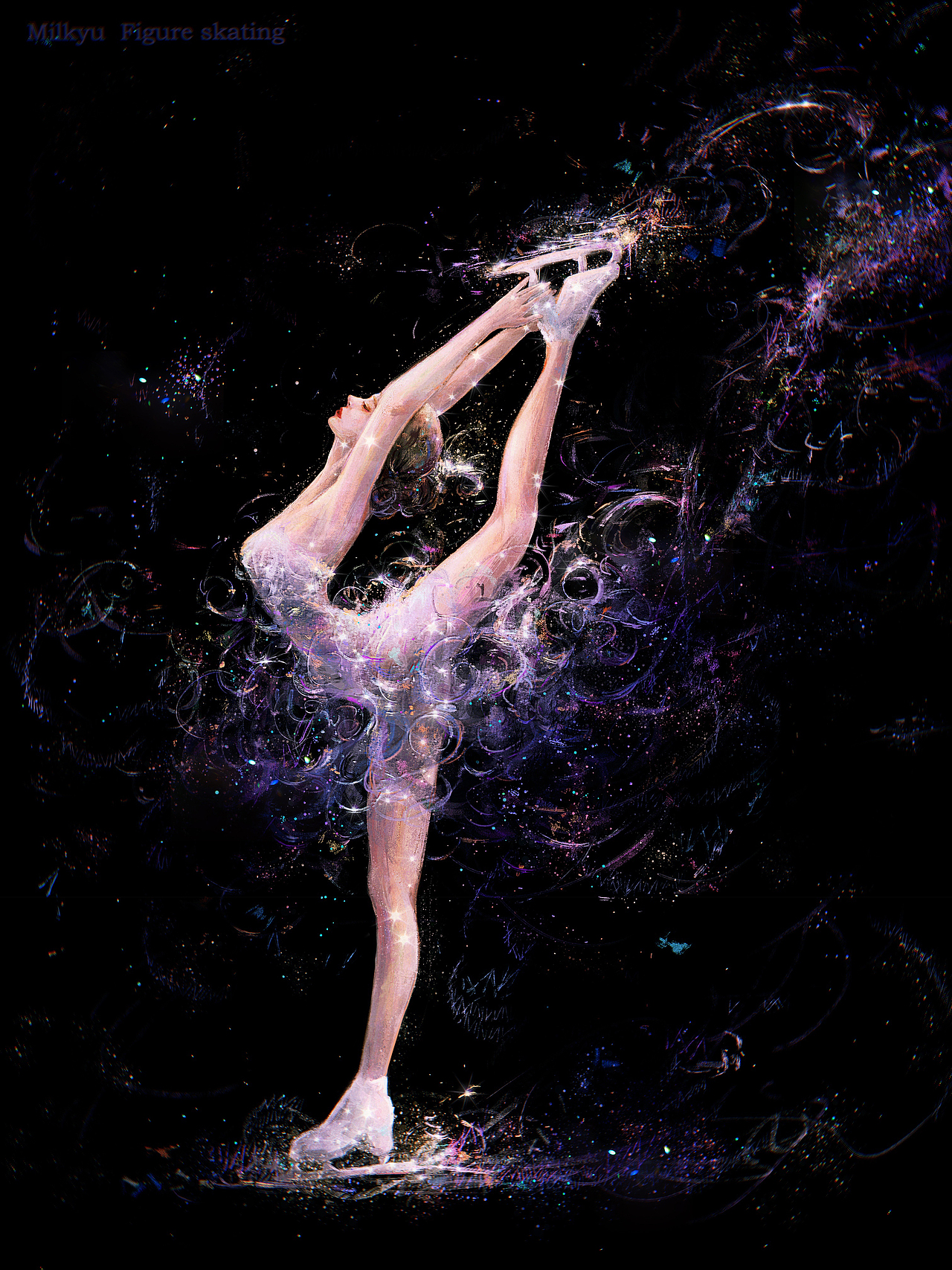 星光闪耀的冰上舞蹈（图ZMjg5MTU0MDgw） - 创作习作 - 站酷设计师小白酱milkyu原创素材 - 站酷ZCOOL