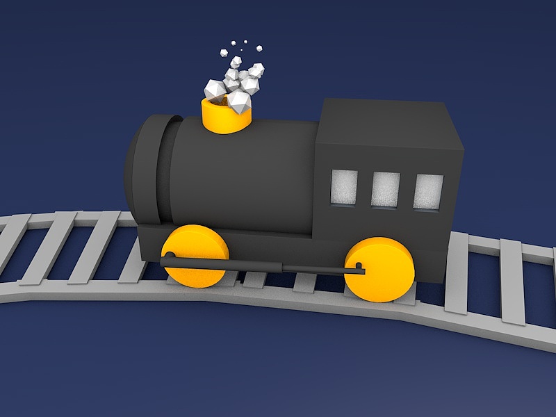 c4d动效练习-建模练习-火车