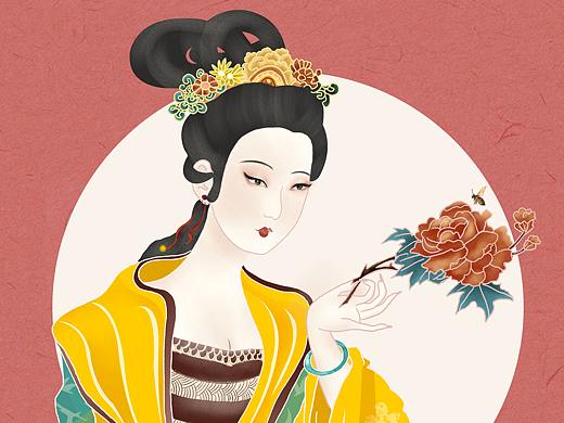 中国风/工笔插画/包装人物原创设计