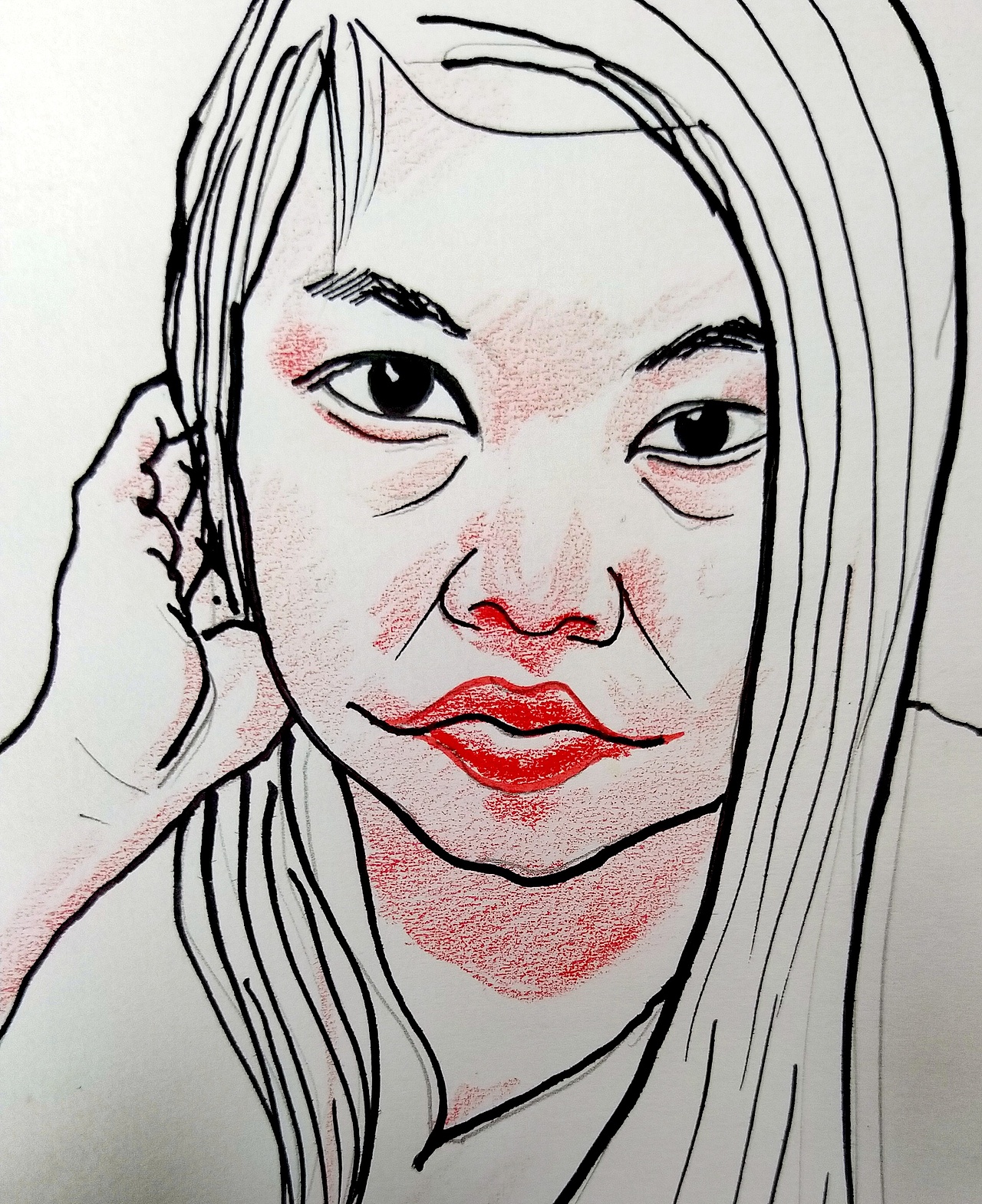 阿杜手绘阿杜速写大师速写人体速写肖像画速写艺术速写