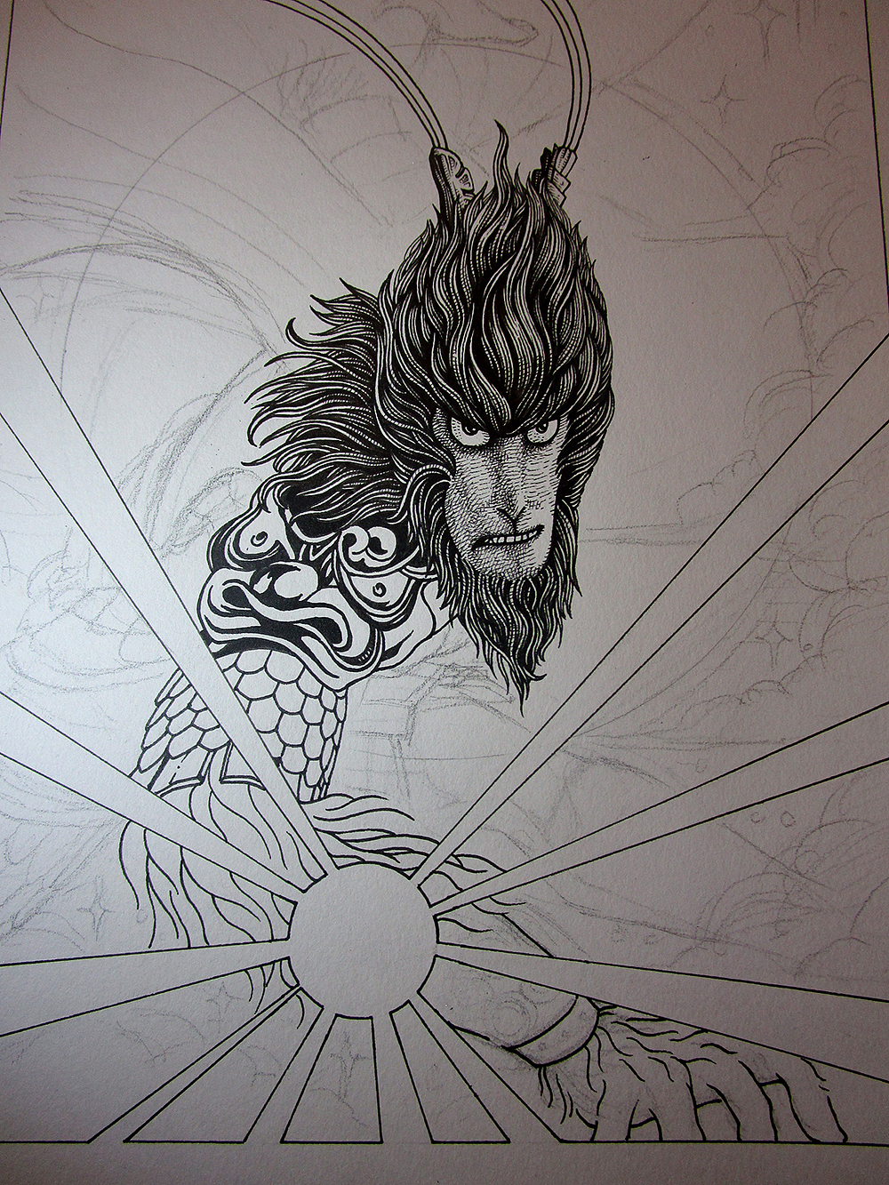 《大圣归来》手绘封面 过程详解