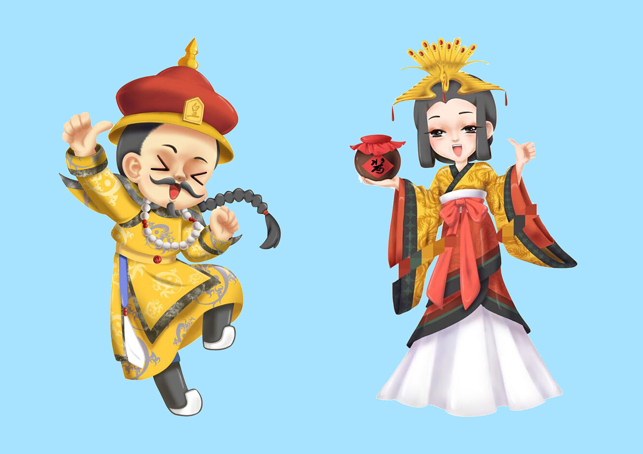 华丽宫廷风厚涂卡通ip