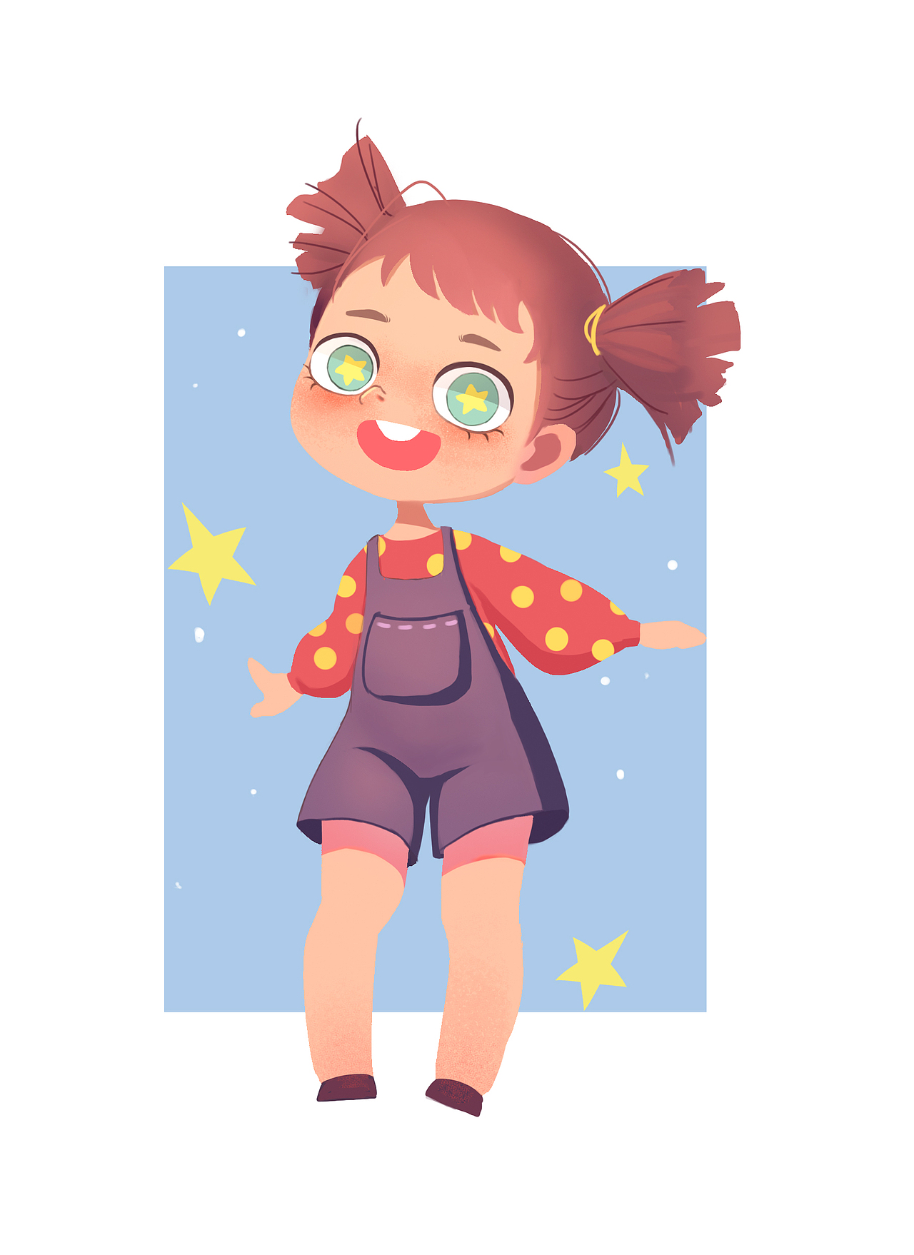 小女孩儿童插画