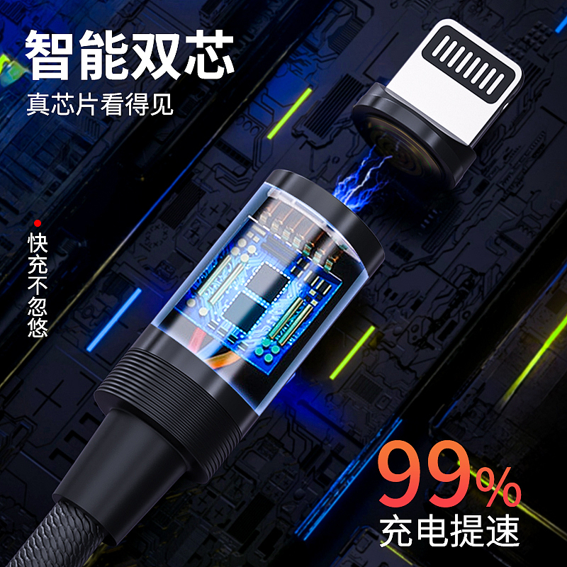 磁吸数据线建模渲染(电商主图)