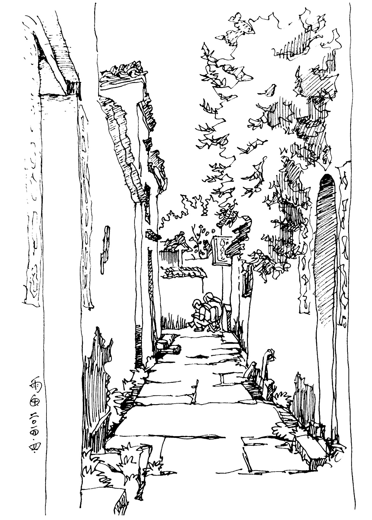 皖南印象之二～西递写生作品集～这是我近几年在黟县西递的钢笔速写