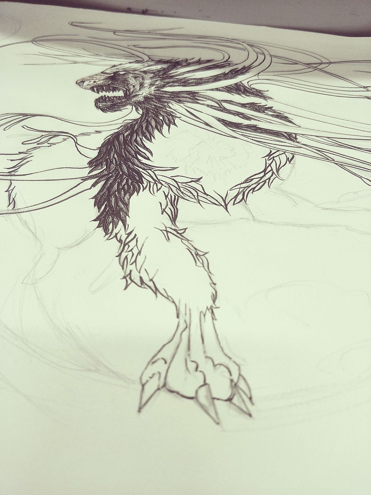 插画随笔【神兽穷奇】
