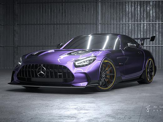 Mercedes-Benz_AMG_GT_Black_Series_2021 CGI（个人主页-ZNTUxNzc3MDA=） - 机械/交通 - 站酷设计师今天作业有点多原创素材 - 站酷ZCOOL