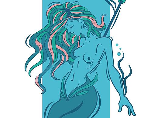 美人鱼插画