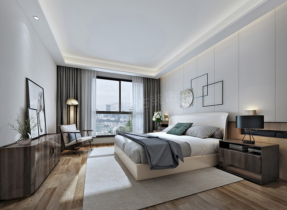 龙湖九里晴川联排别墅户型改造轻奢风格设计方案图