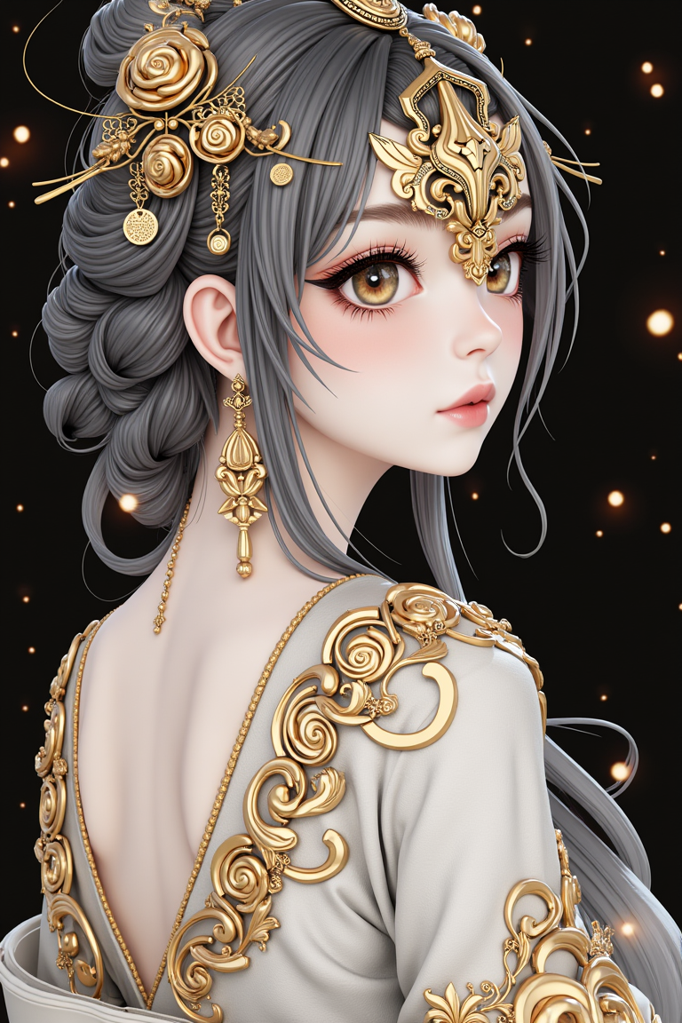 女儿国组图之金枝玉叶(aigc古风美人壁纸头像)