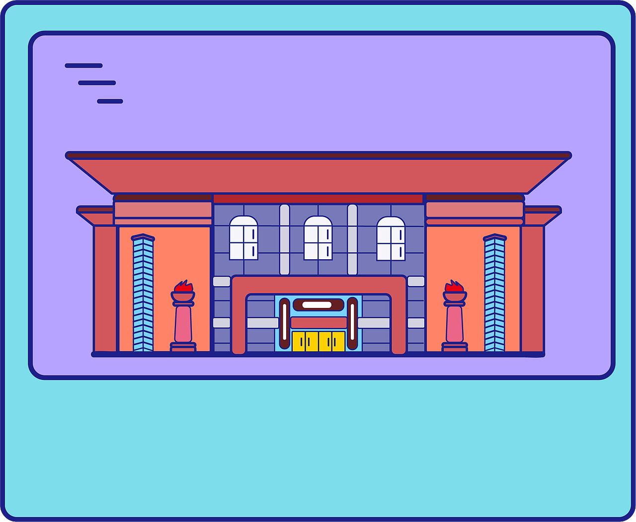 郑州商学院插画（图ZMjAzNTIzOTI4） - 商业插画 - 站酷设计师岚崽子原创素材 - 站酷ZCOOL